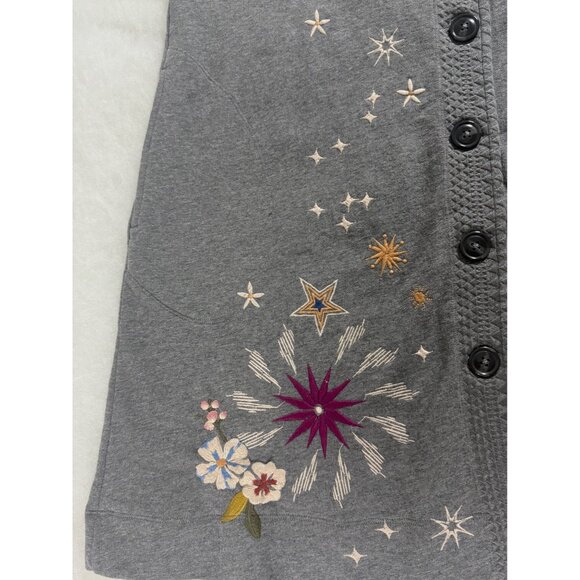 New Johnny Was Celestia Embroidered Coat Womens L Wearable Art Fairy Boho Whimsy - Picture 4 of 16